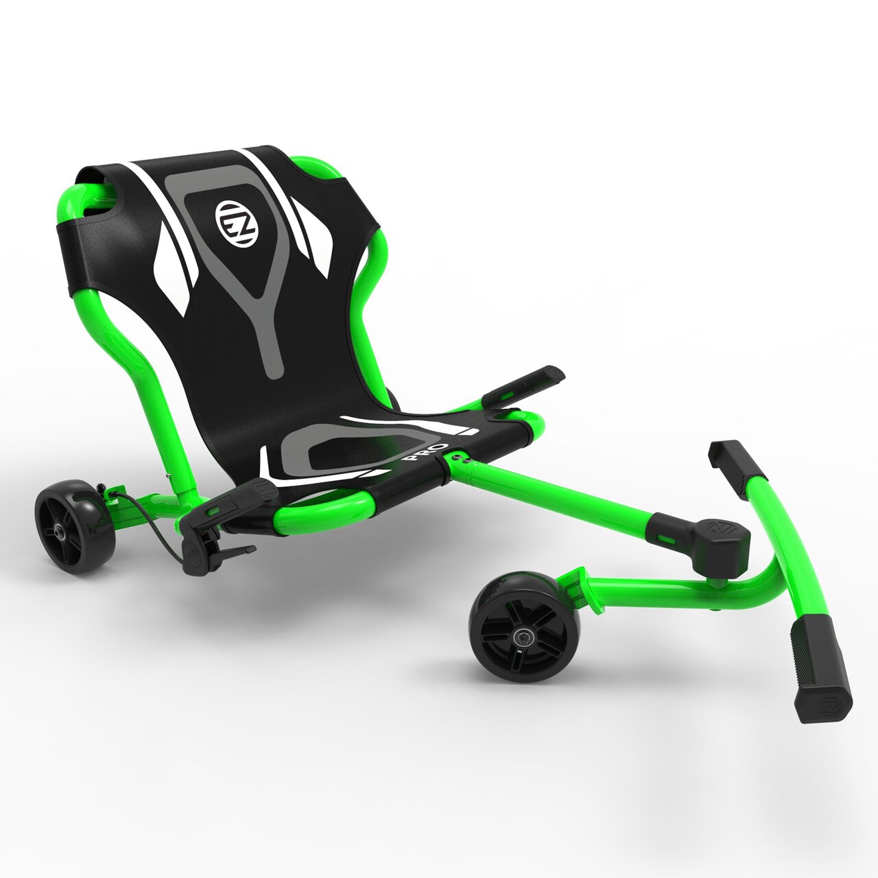 EzyRoller: Pro X - Green - Ride-On Scooter, Cambering Motion, Pedal Free Cart, Hand Brakes, Extendable Frame, 220lb Capacity, Kids & Adults Ages 9+